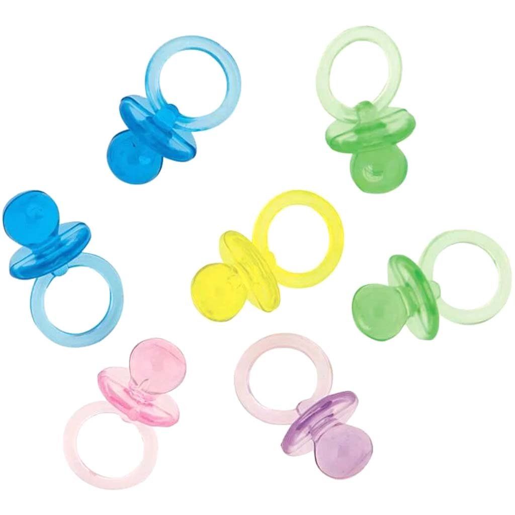 Pacifiers Favors Assorted Colors, 18ct 