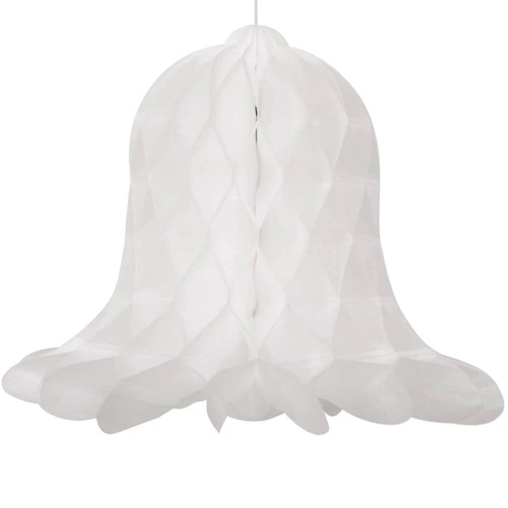 Honeycomb Decoration 9in 3ct, White Bells 