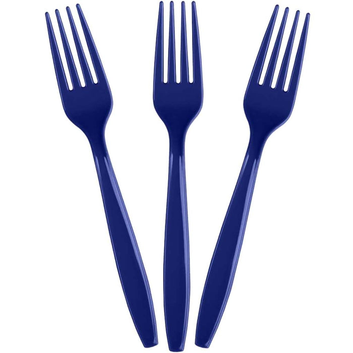 Navy Blue Forks 24
