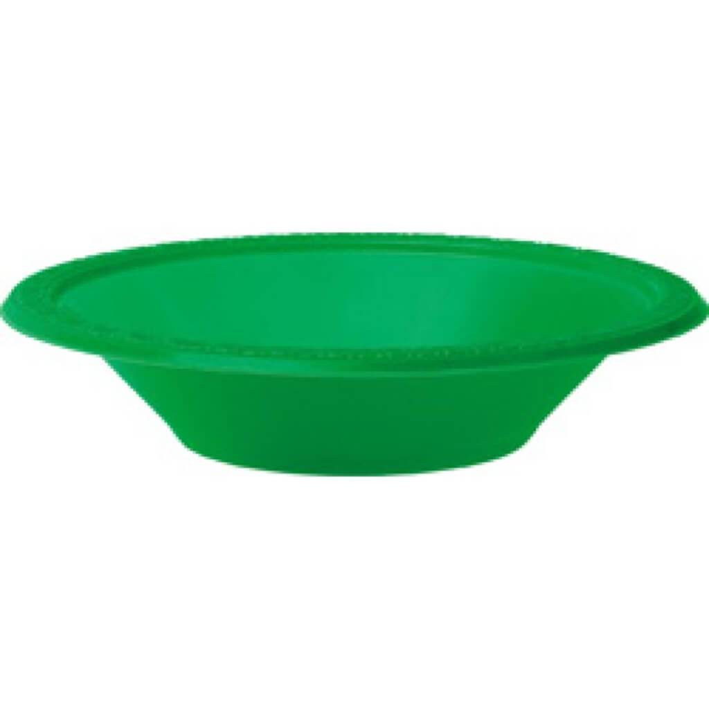 Emerald Green Plastic Bowls 8ct 12oz, 