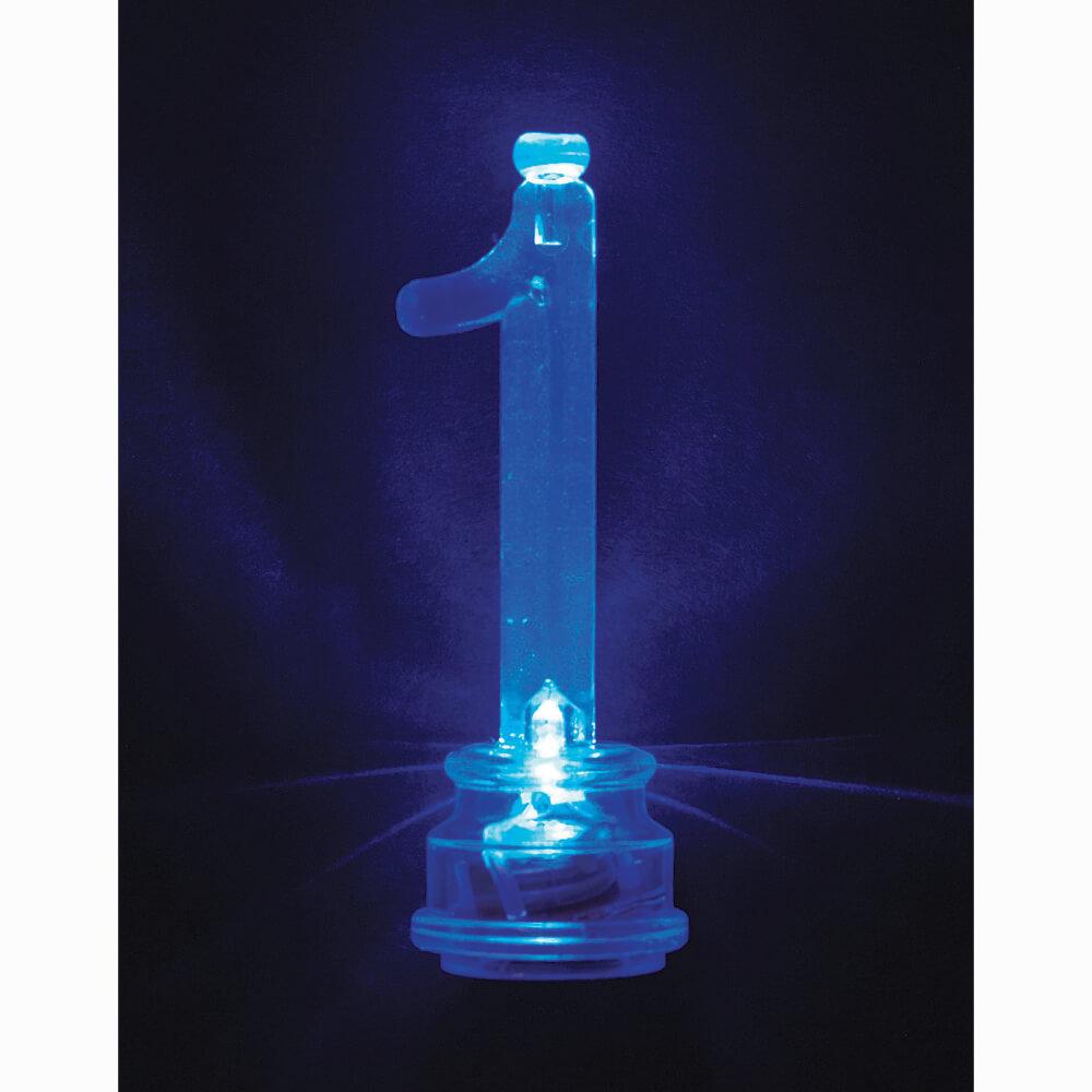 Flashing Candle Holder Number 1 with Birthday Candle 