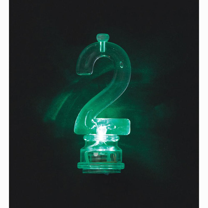 Flashing Candle Holder Number 2 with Birthday Candle 