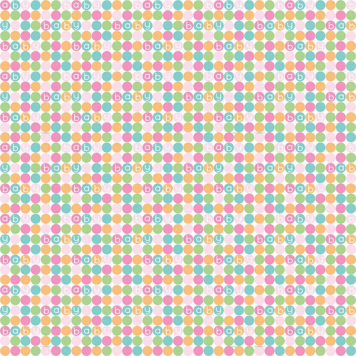 Gift Wrap 30in x 5ft, Pastel Baby Shower 