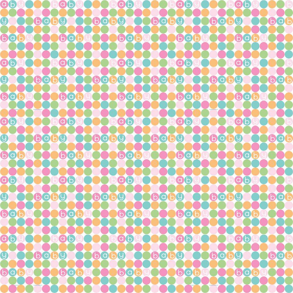 Gift Wrap 30in x 5ft, Pastel Baby Shower 