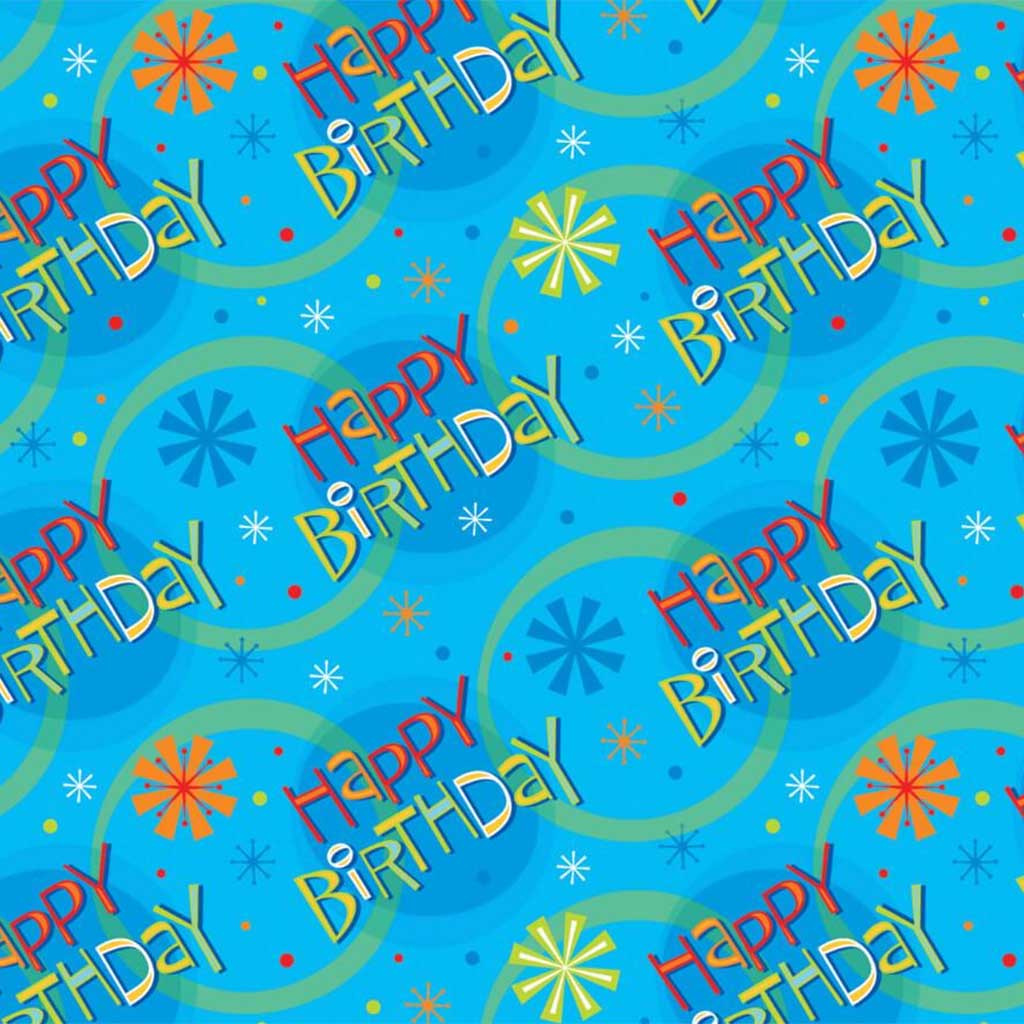 Gift Wrap 30in x 5ft, Stellar Birthday 