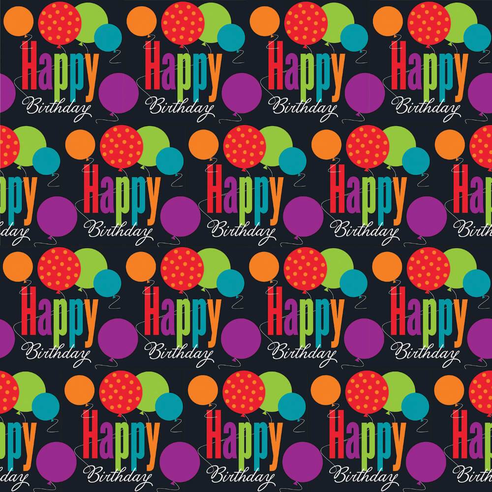 Gift Wrap 30in x 5ft, Birthday Cheer 