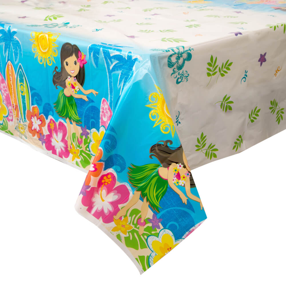 Rectangular Tablecover 54in x 84in, Hula Beach Party 