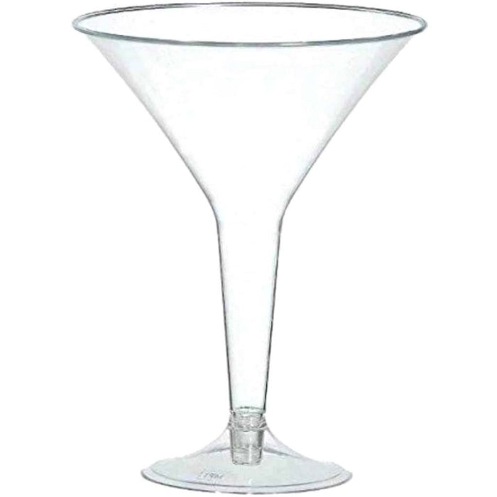 Clear Plastic Martini Glass 8oz, 4ct 