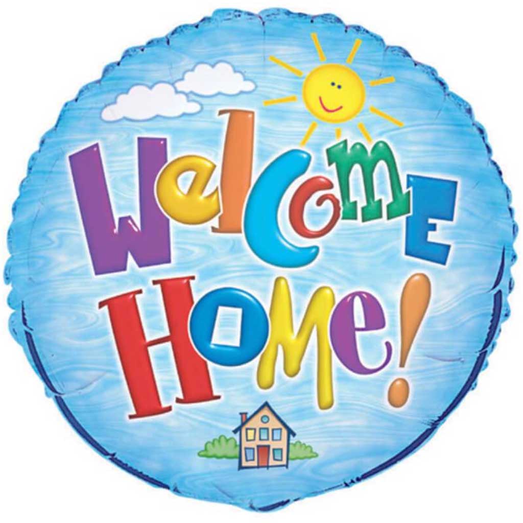 Welcome Home Round Foil Balloon, 18in 