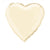 Heart Solid Color Foil Balloon, 18in Ivory