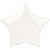 White Solid Star Foil Balloon 20in 