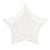 White Solid Star Foil Balloon 20in