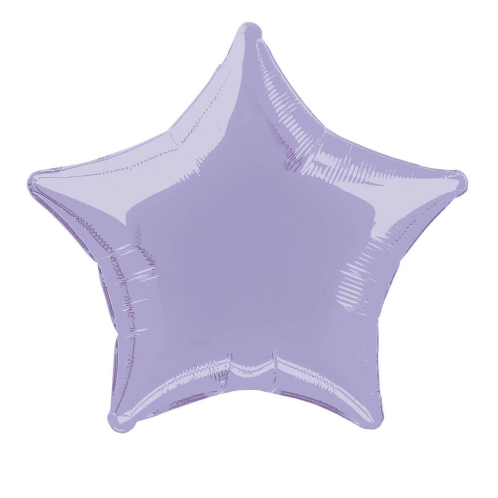 Lavender Solid Star Foil Balloon, 20in 