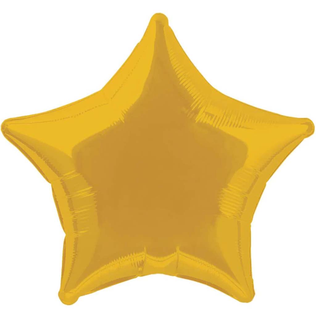 Gold Solid Star Foil Balloon, 20in 