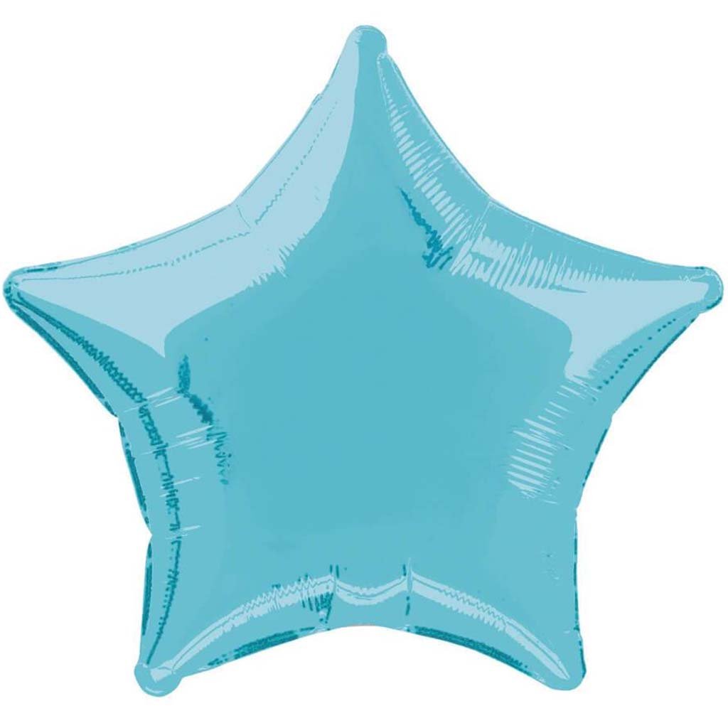 Baby Blue Solid Star Foil Balloon, 20in 