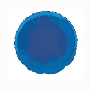 Royal Blue Solid Round Foil Balloon, 18in