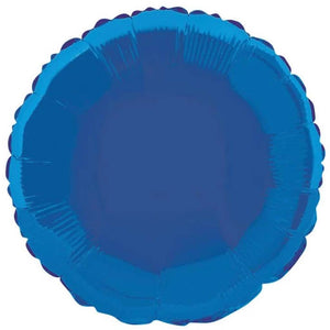 Royal Blue Solid Round Foil Balloon, 18in 