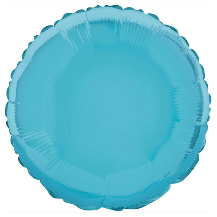 Baby Blue Solid Round Foil Balloon, 18in 