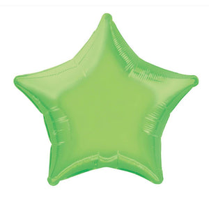 Lime Green Solid Star Foil Balloon, 20in