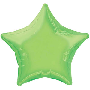 Lime Green Solid Star Foil Balloon, 20in 