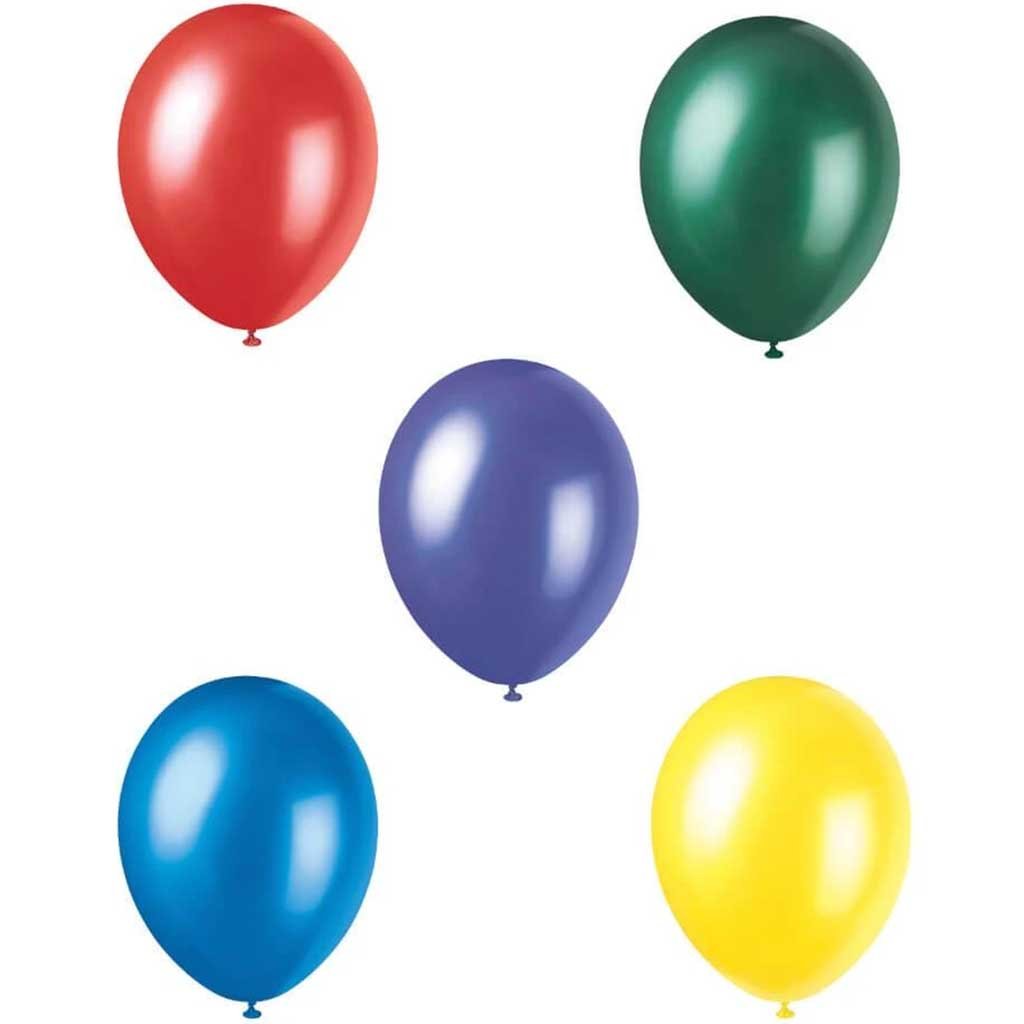 Assorted Pearl 12in 8 Count Latex Balloons