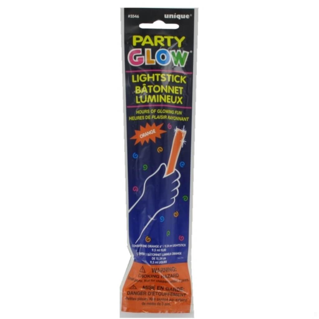 Glow Light Stick 6in, Orange 