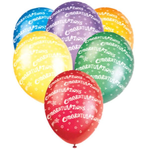 Latex Balloon 12in, Congratulations Premium 