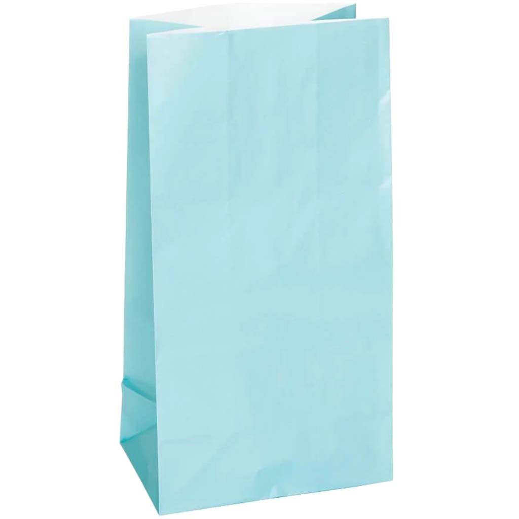 Party Bags 12ct, Baby Blue Paper 