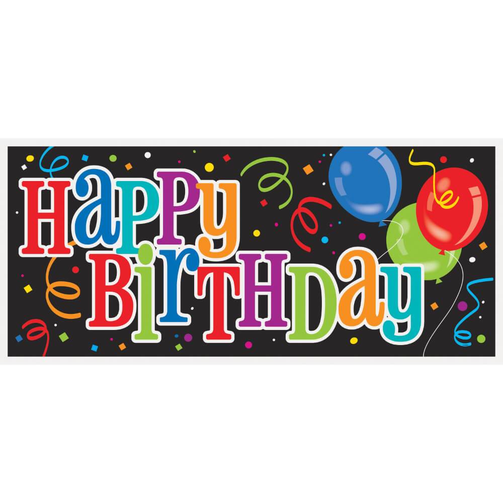 Wall Banner 60in x 27in, Bold Birthday 