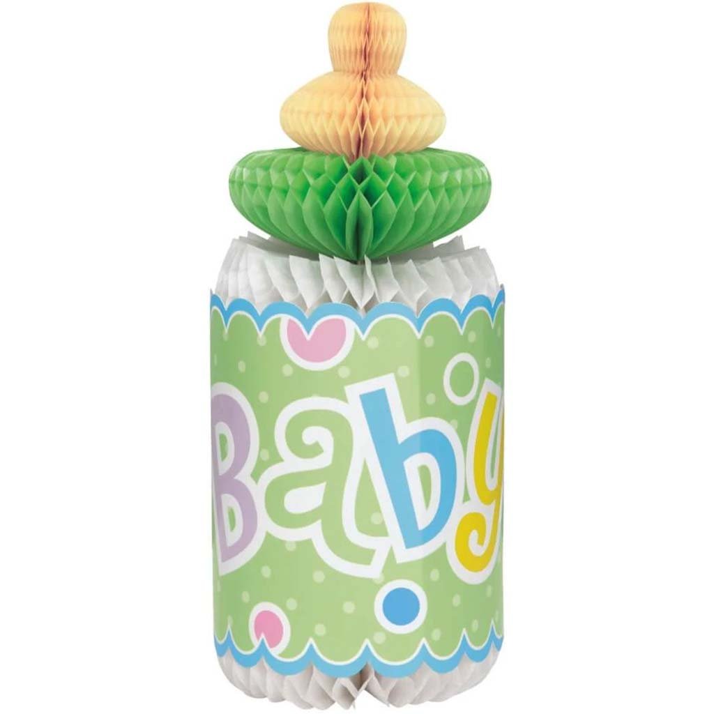 Honeycomb Decoration 12in, Polka Dots Baby Shower Bottle Shaped 