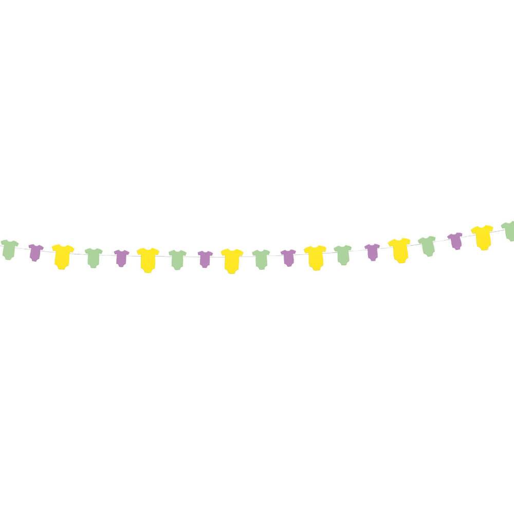 Paper Garland 9ft, Baby Shower Onesies 