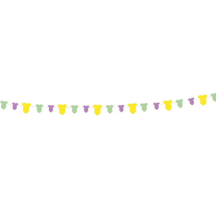 Paper Garland 9ft, Baby Shower Onesies 