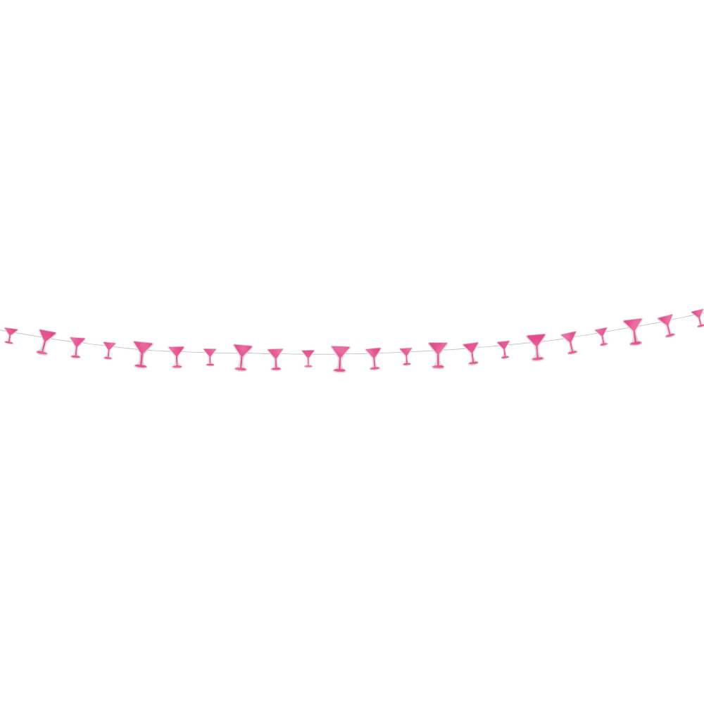 Paper Garland 9ft, Martini Glass 