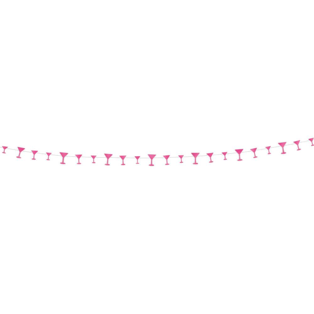 Paper Garland 9ft, Martini Glass 