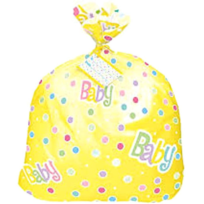 Polk Dot Baby Shower Jumbo Plastic Gift Bag 44in x 36in 