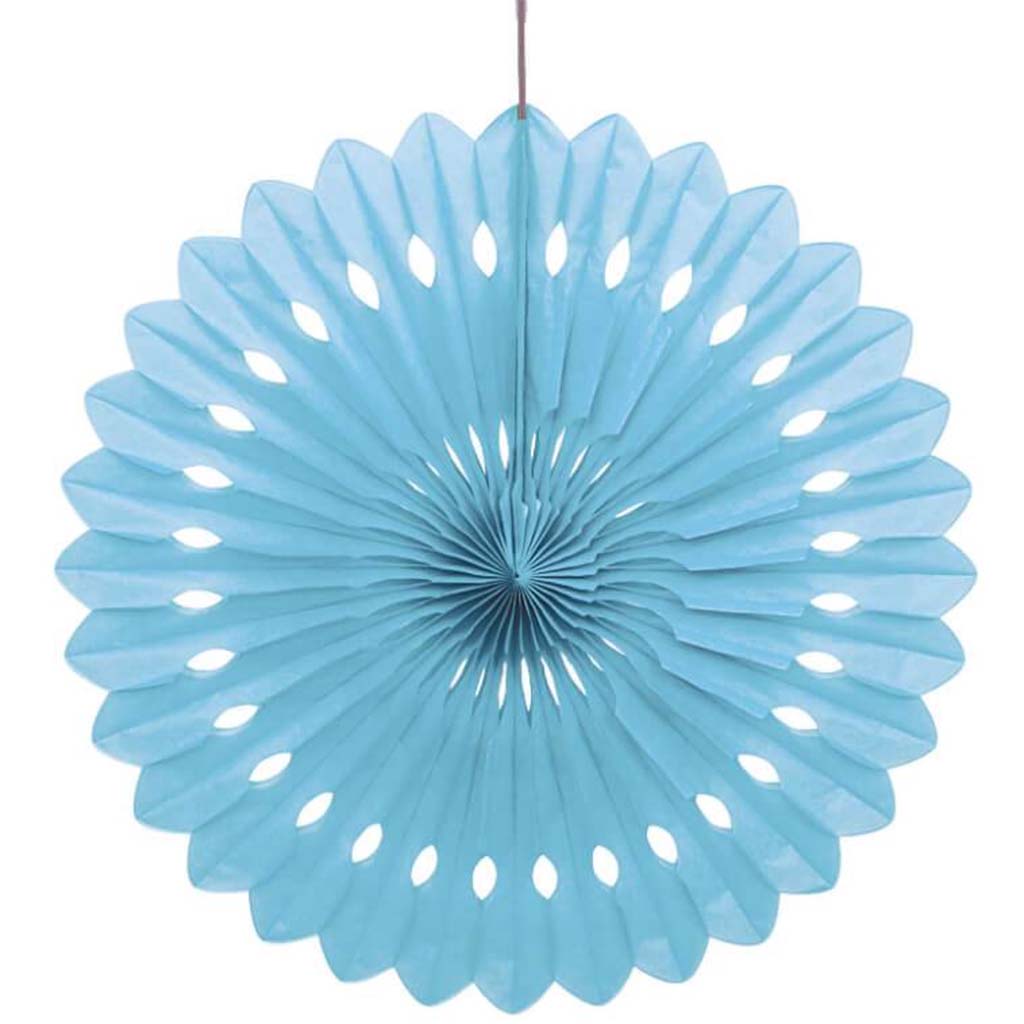 Tissue Paper Fans 16in, Powder Blue 