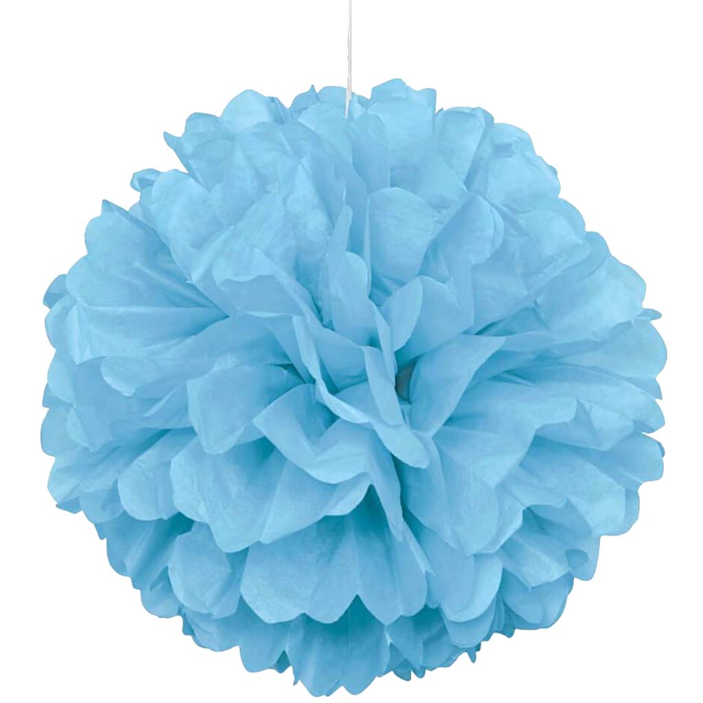 Tissue Pom Pom 16in, Powder Blue 