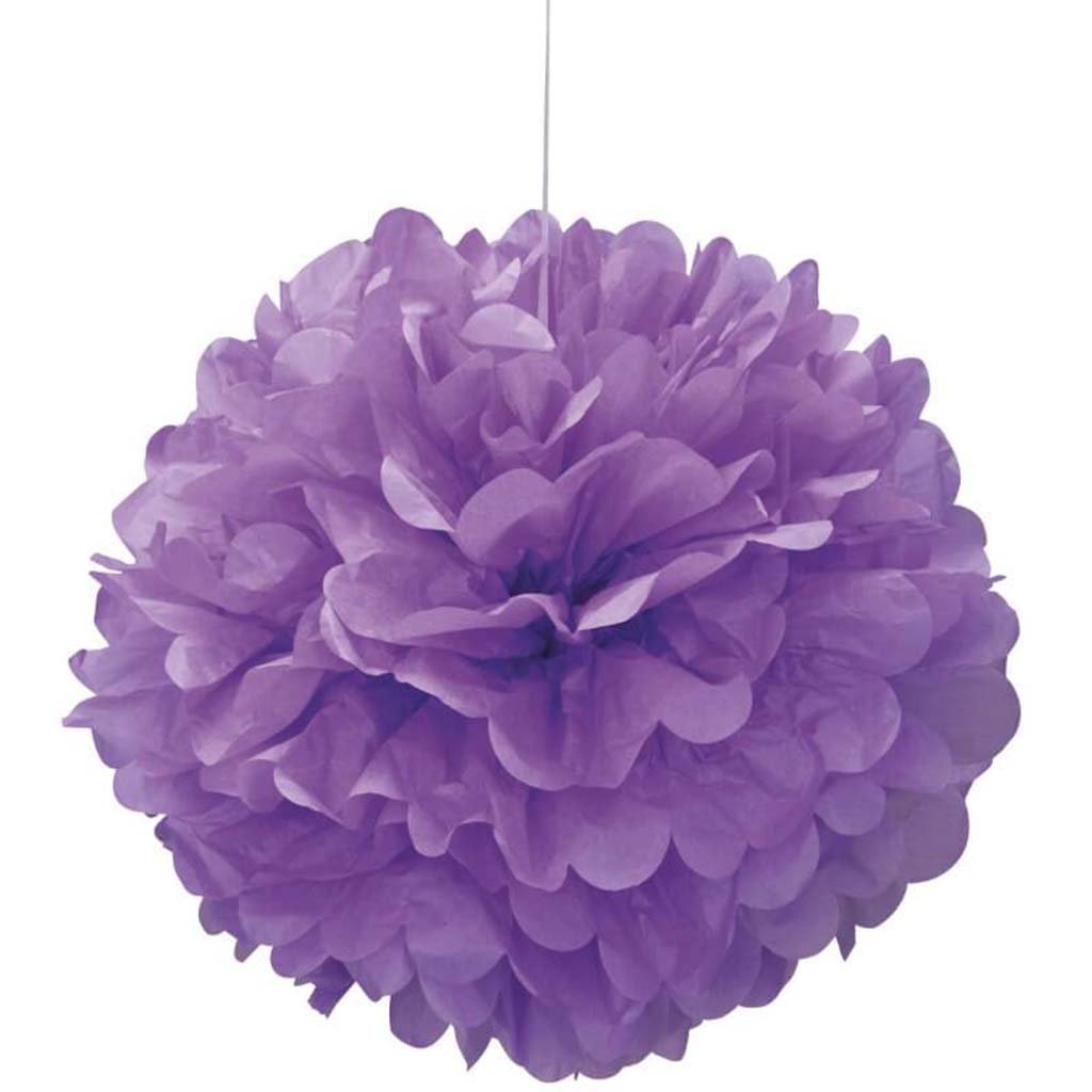 Tissue Pom Pom 16in Pretty Purple 