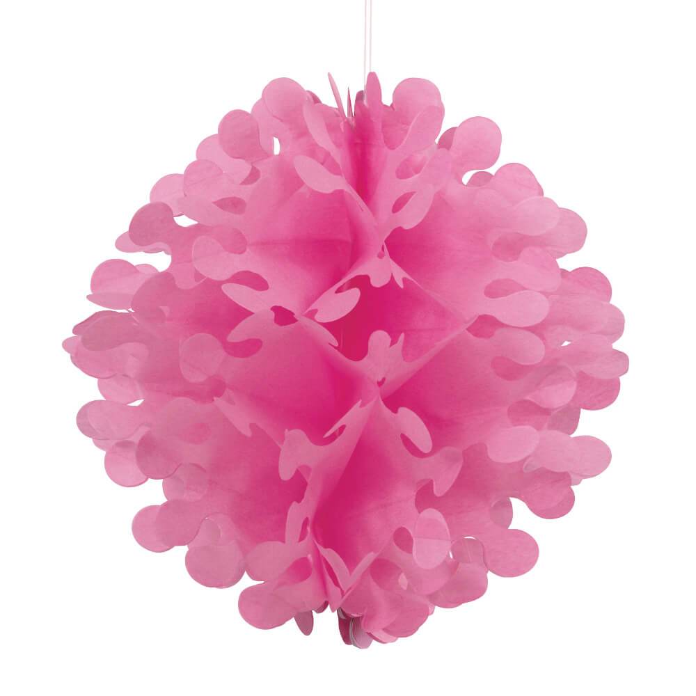 Tissue Flutter Ball 12in, Hot Pink 