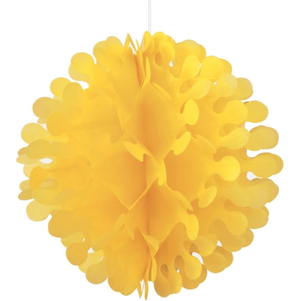 Tissue Flutter Ball 12in, Sunflower Yellow 