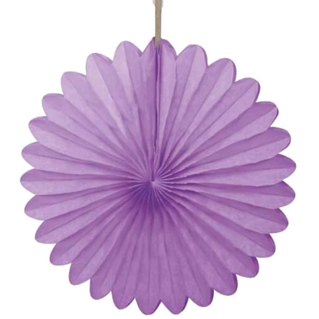 Tissue Paper Fans 6in, Purple 