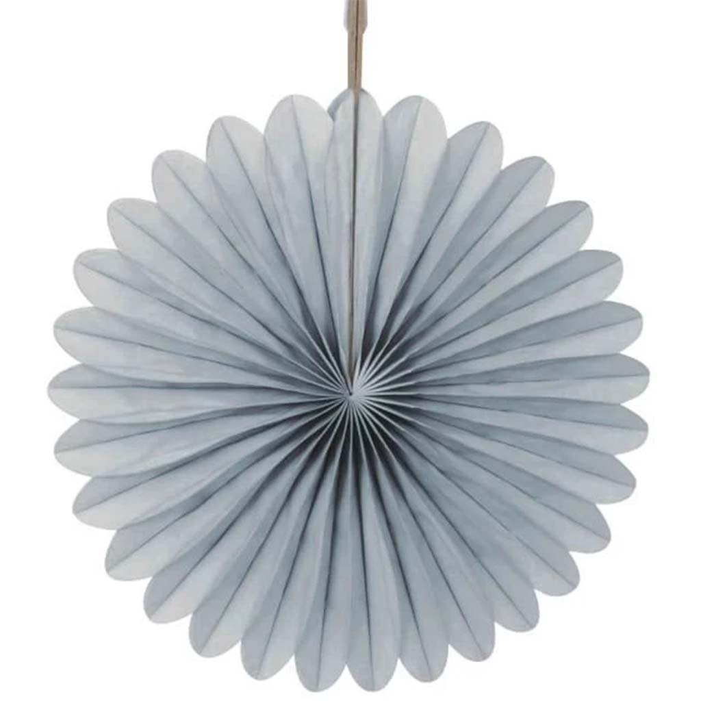 Tissue Paper Fans 6in, Silver 