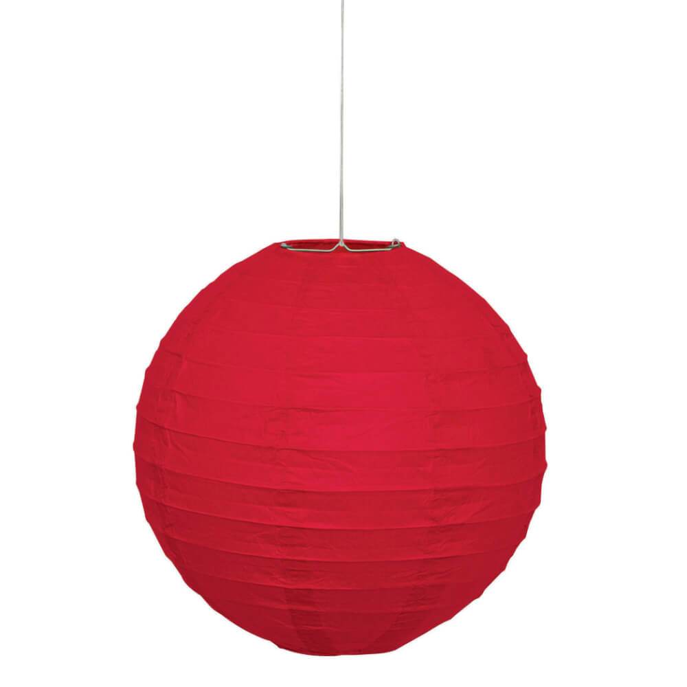 Paper Lantern 10in, Ruby Red Solid 