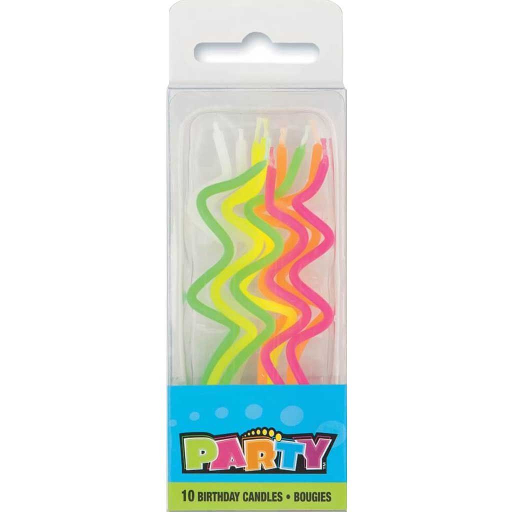 Spiral Birthday Candles 4in 10ct 