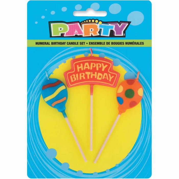 Candle Set Balloons Birthday 