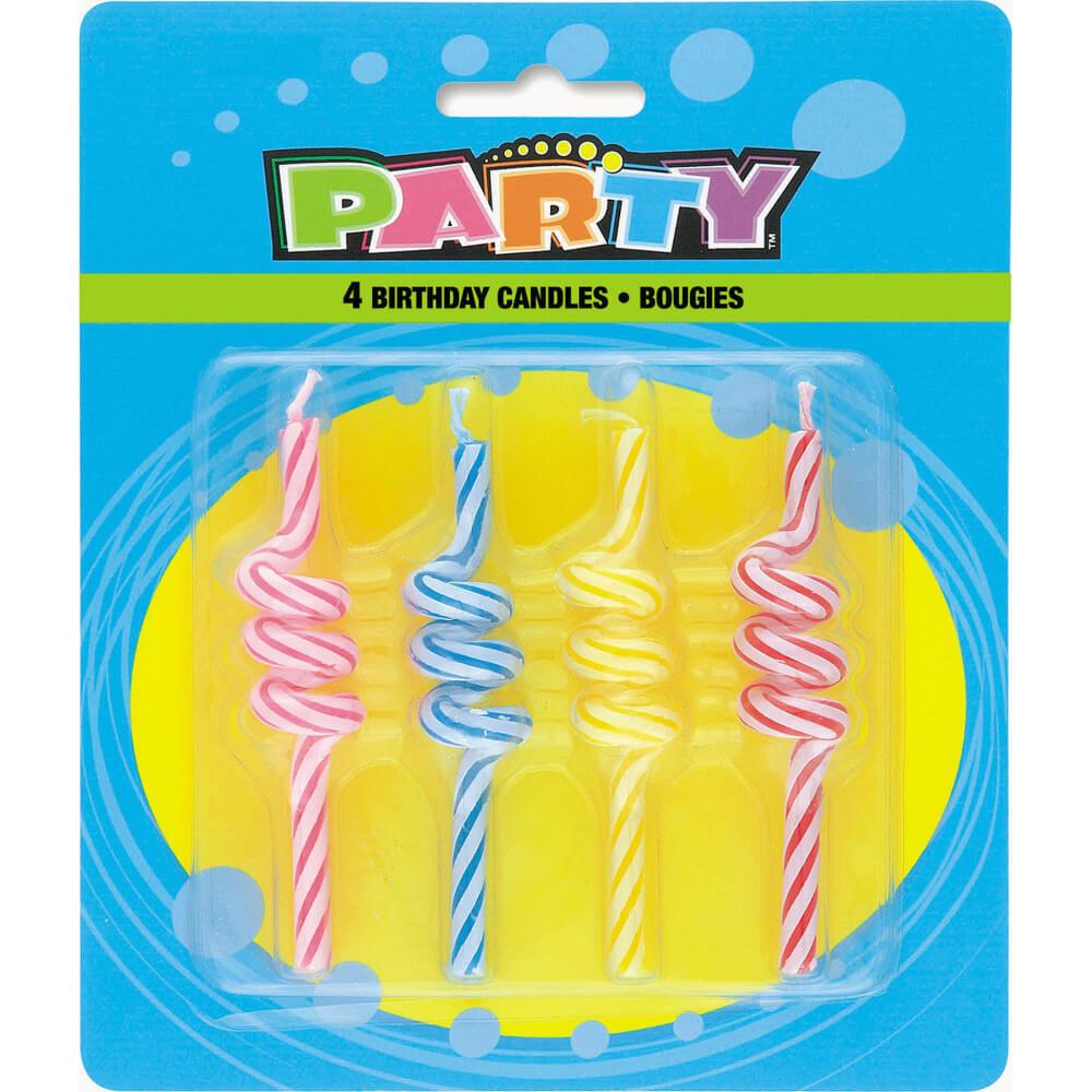 Birthday Candles 4ct, Strip Coil 