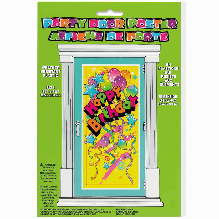 Door Poster 27in x 60in, Happy Birthday 