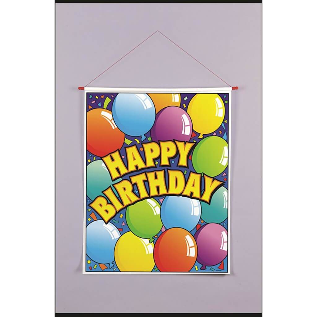 Hanging Birthday Banner 24in x 30in 