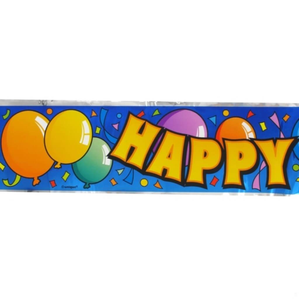 Foil Banner 12ft, Musical Birthday 