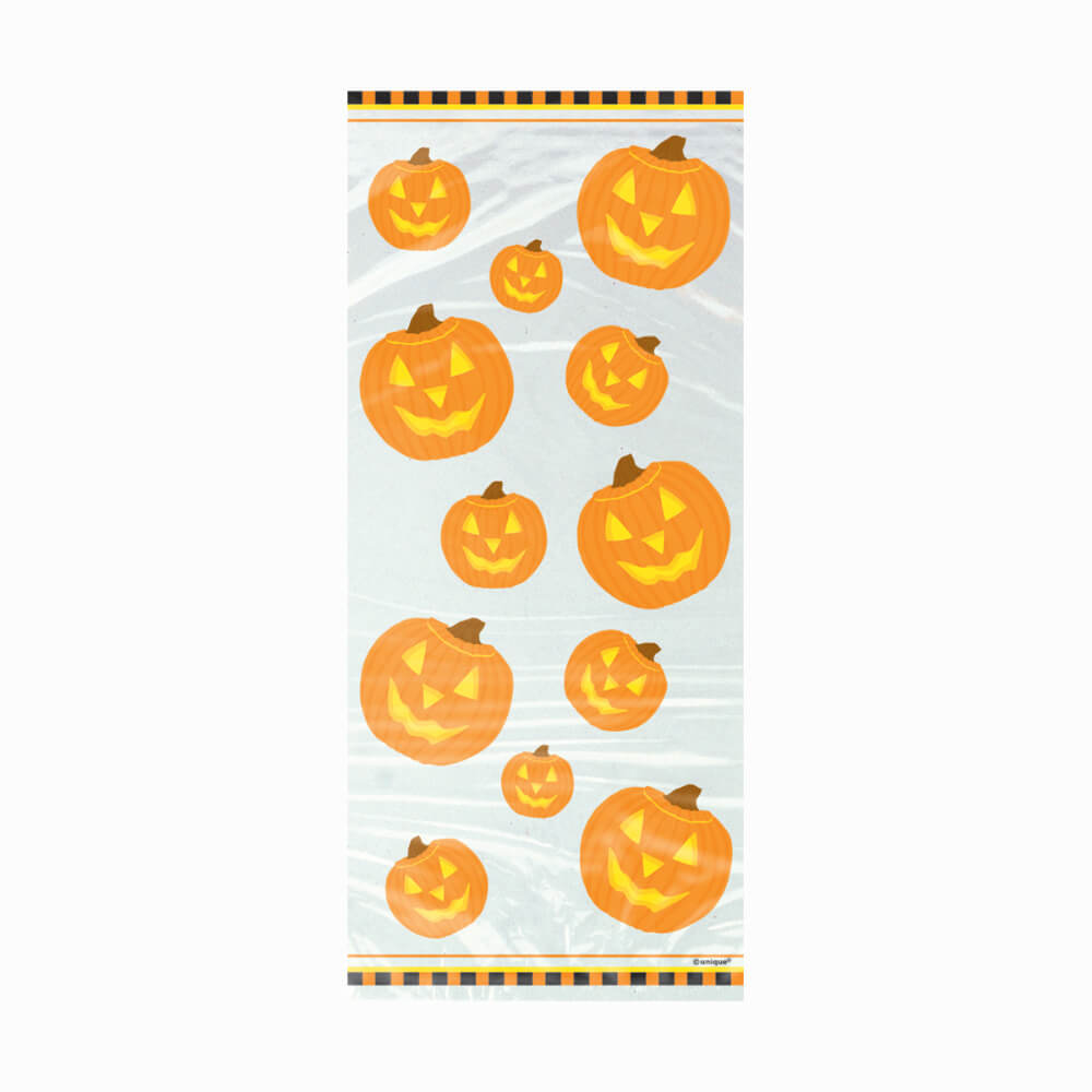 Pumpkin Glow Cello Bags, 20ct